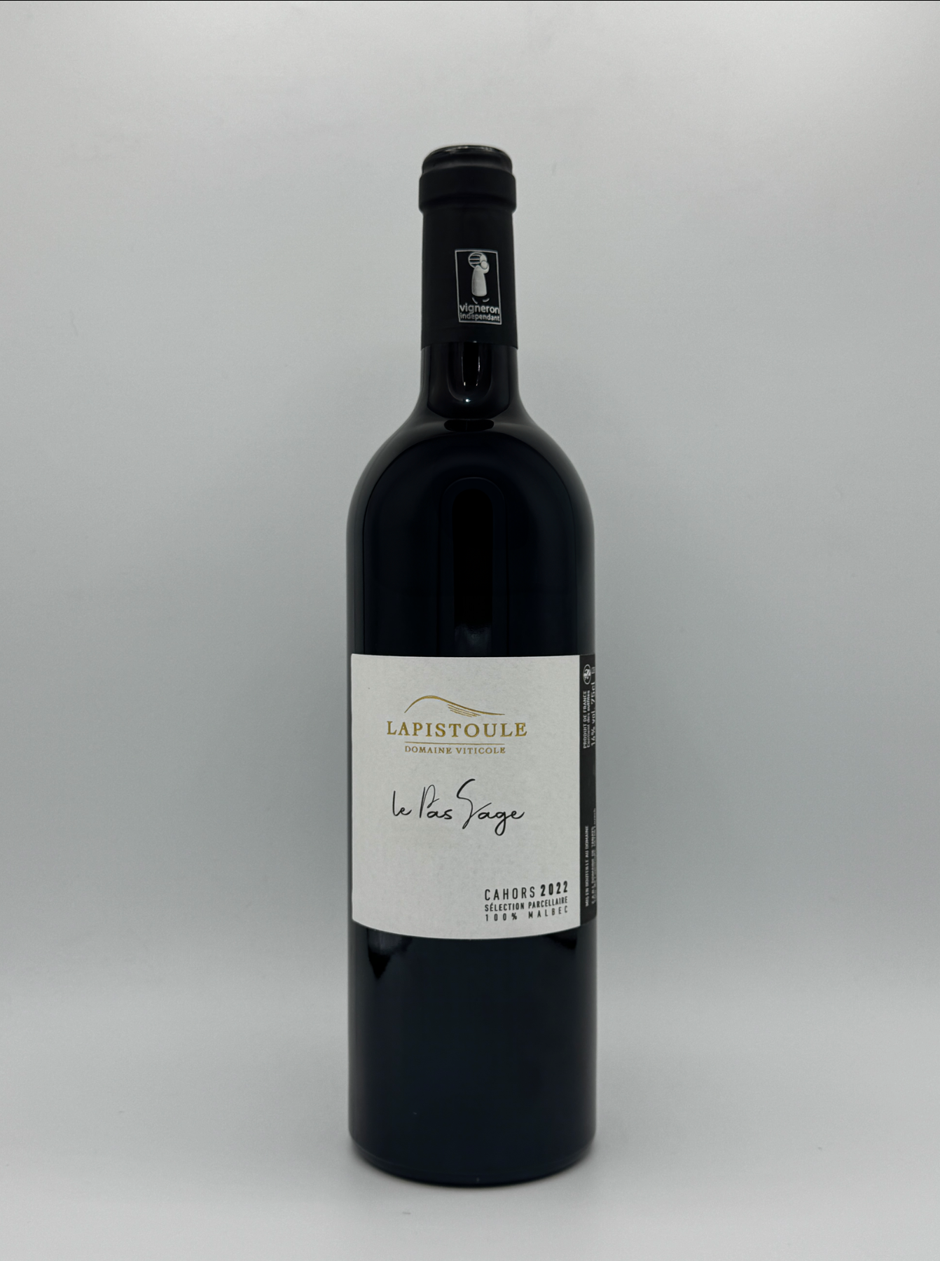 Bouteille Le Pas Sage - AOP Cahors 100% Malbec élevé 12 mois en barrique
